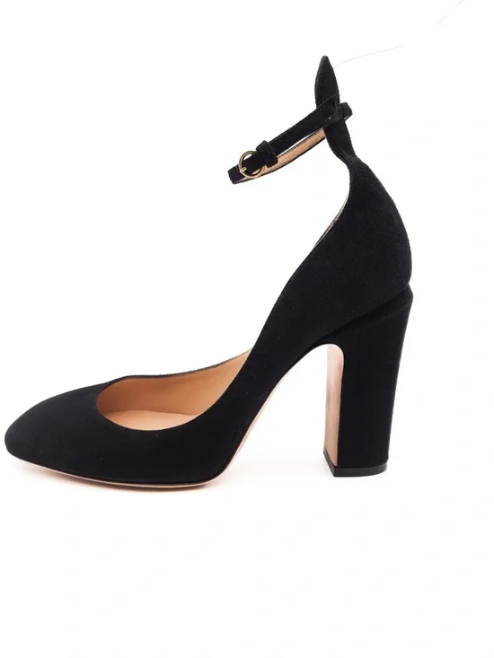 Valentino Garavani Black Suede Ankle Strap Pumps EU 37 - Picture 2 of 9